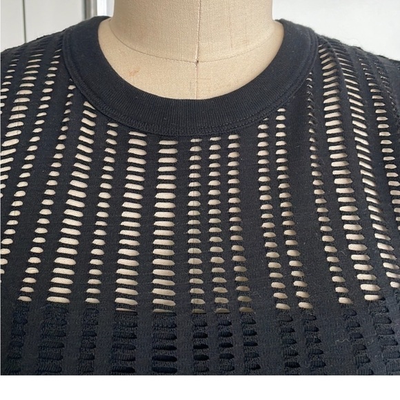 T Alexander Wang Woman’s Sheer Laser Cut Black Bodycon Whimsigoth Mini Dress S - Picture 9 of 16